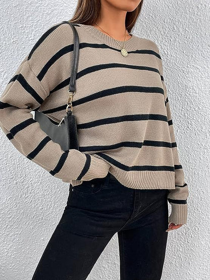 Frans inspireret striktrøje i kunstretro stil