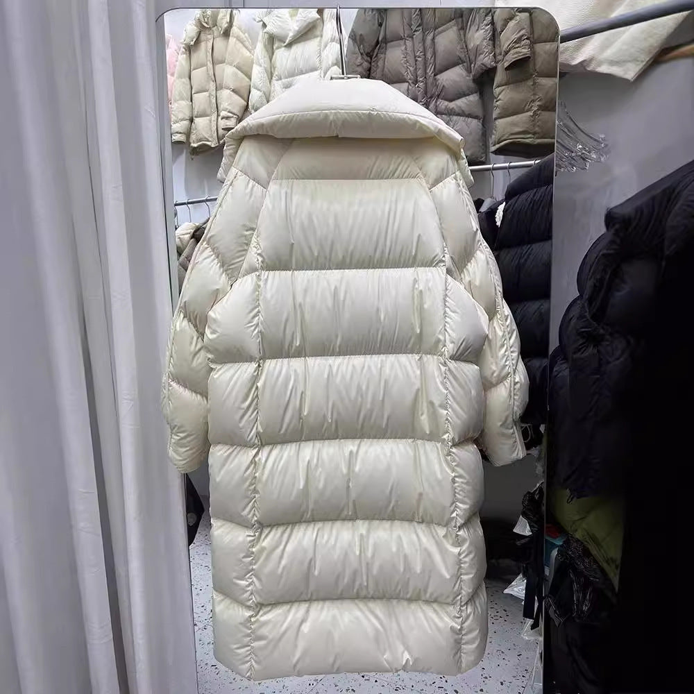 Ulratykt dunjakke i japansk-koreansk stil med løs fit