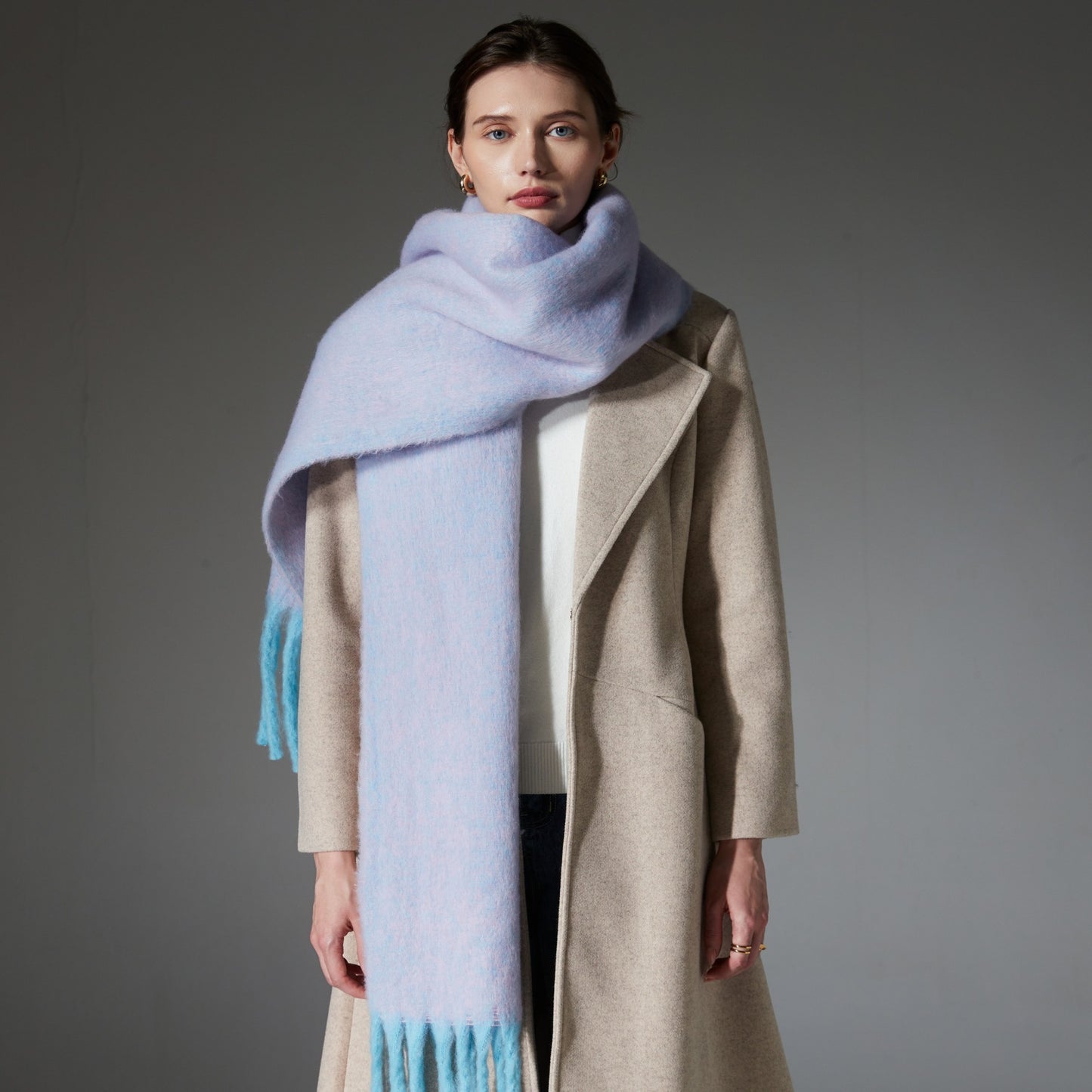 Langt vintertørklæde