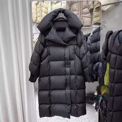 Ulratykt dunjakke i japansk-koreansk stil med løs fit