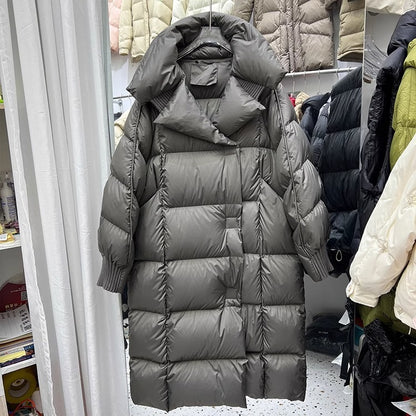 Ulratykt dunjakke i japansk-koreansk stil med løs fit