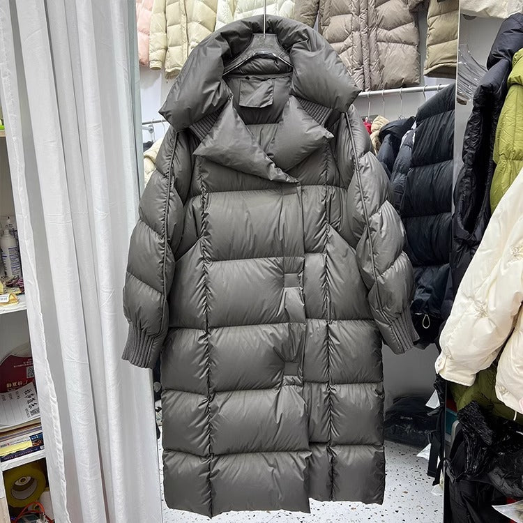 Ulratykt dunjakke i japansk-koreansk stil med løs fit